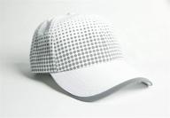 🏃 white reflective running hat with dot pattern - mun gear for men and women, ideal for athletic activities логотип