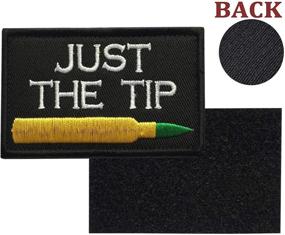 img 1 attached to Just The Tip Penetrator Funny Hook & Loop 3D Embroidery Patch Military Tactical Patch