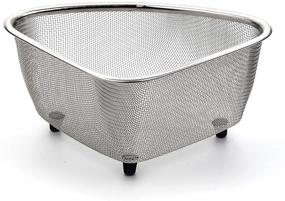 img 4 attached to 🧼 RSVP International Endurance 3 Quart In-Sink Mesh Colander: Organize Sponges, Collect Food Scraps, Dishwasher Safe, Small Corner Basket for Steaming, Draining & Rinsing