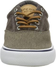 img 3 attached to Sperry Striper Sneaker Ivory Linen Men's Shoes