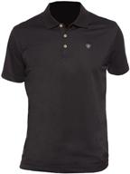 ariat mens polo black medium men's clothing logo