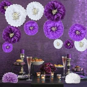 img 1 attached to 🌸 Lavender Chrysanth Crafting Birthday Decoration (12"): Stunning DIY Party Decor!