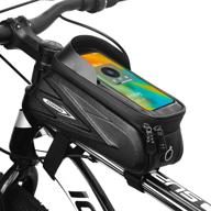 📱 waterproof bike phone bag: front frame pouch for iphone 12 pro max - mount handlebar cell phone holder with bike holder accessories - compatible with iphone 11 xs xr - fits 6.9 inch logo