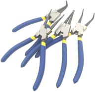 🔧 bqkkwin 4-х части snap ring pliers set - 7-дюймовые внутренние/внешние круглые клещи для c-клипс - прямые/изогнутые кончики клещей - в комплекте сумка для хранения логотип