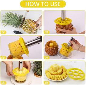 img 1 attached to 🍍 Vanleonet Pineapple Slicer Corer: Upgraded Stainless Steel Cutter for Effortless Home and Kitchen Use