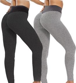 img 4 attached to Waist Pants Ruched Lifting Leggings