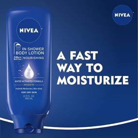 img 1 attached to 💦 NIVEA Nourishing In-Shower Lotion for Dry Skin, 13.5 Fl Oz Bottle
