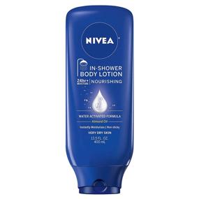 img 4 attached to 💦 NIVEA Nourishing In-Shower Lotion for Dry Skin, 13.5 Fl Oz Bottle
