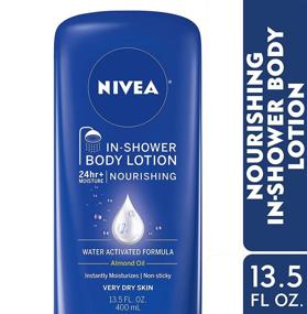 img 3 attached to 💦 NIVEA Nourishing In-Shower Lotion for Dry Skin, 13.5 Fl Oz Bottle