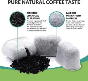 img 3 attached to 🌊 Cuisinart Compatible Activated Charcoal Water Filter Replacement (12 Pack) - Pure and Refresh Taste for all Cuisinart and Braun Coffee Makers