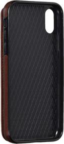 img 2 attached to 👜 LETO Dark Brown Leather Wallet iPhone XR Case with Kickstand, Card Slots - Stylish Flip Folio Cover for Women - Protective Phone Case