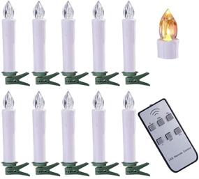 img 4 attached to 10-Pack Flameless Taper Candles with Remote: Ideal Christmas Decor & Versatile Home Accent