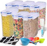 eagmak airtight dry food storage containers for kitchen pantry – bpa free cereal container set of 6 (blue) – ideal for flour, snacks, nuts & more logo