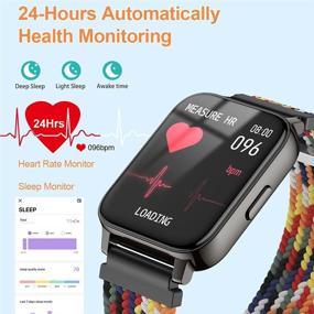 img 4 attached to Eastcoo Smart Watch – 1.69' HD Full Touch Screen Fitness Tracker for Android/iOS Phones: Heart Rate Monitor, Message Notifications – Perfect Gift for Men and Women