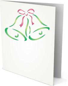 img 1 attached to 🔔 Christmas Bells Stencil - 4 x 3.25 inch - Scrapbooking Decor & Card Stencils for Painting Template - Festive Holiday Crafting Tool