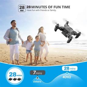 img 2 attached to 🚁 4DRC V2 Mini Drone for Kids: Foldable RC Quadcopter with 3 Batteries, Altitude Hold, Headless Mode, and Easy Fly - Perfect Toy Gift for Beginners Boys and Girls