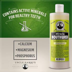 img 2 attached to 🌿 Uncle Harry's Natural Alkalizing Miracle Mouthwash - Adult & Kids Mouthwash for Bad Breath, pH Balanced Oral Care Mouth Wash & Rinse (16 fl oz)