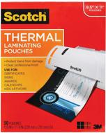 📚 scotch thermal laminating pouches 8.9x11.4 - 3mil, 50-pack: clear, high-quality protection for all documents logo