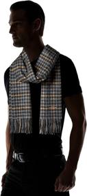 img 1 attached to Hickey Freeman Plaid Cashmere Cosmos: Elevate Your Style with Men's Scarf Accessories