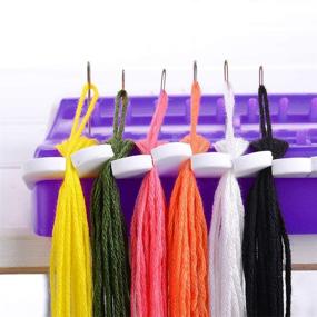 img 1 attached to 🧵 Efficient Embroidery Floss Organizer: BENBO Plastic Foam 30 Positions Thread Organizers with Thread Project Cards and Needlework Thread Holder