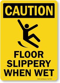 img 1 attached to Caution Floor Slippery SmartSign Plastic