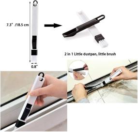 img 1 attached to 🪞 GIYOMI 2-in-1 Window and Sliding Door Track Cleaning Brush | Hand-held Groove Gap Cleaner Duster | Window Blind Cleaner | 6 Pack Windowsill Sweeper