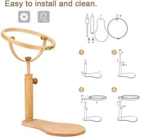 img 2 attached to 🪡 Versatile Adjustable Rotated Embroidery Frame Stand: Perfect for All Hoop Sizes & Cross Stitch Needs!