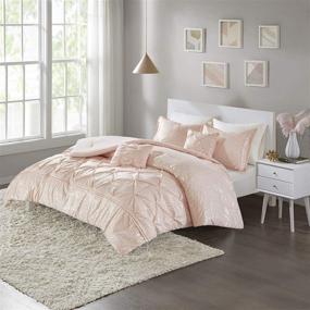 img 3 attached to ID10-1342 Adele Ultra Soft microfiber metallic print bed comforter set - Full/Queen size, Blush/Gold