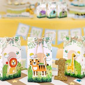 img 2 attached to 24pcs Animal Party Favor Boxes for Wild Woodland Children Birthday Party, Jungle Safari Zoo Animals – PartyTalk Candy Boxes, 3D Animals Gift Bags, and Jungle Safari Animals Party Decorations – Perfect for Baby Shower