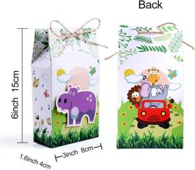 img 3 attached to 24pcs Animal Party Favor Boxes for Wild Woodland Children Birthday Party, Jungle Safari Zoo Animals – PartyTalk Candy Boxes, 3D Animals Gift Bags, and Jungle Safari Animals Party Decorations – Perfect for Baby Shower