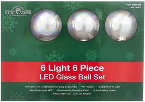 img 1 attached to 💡 Kurt Adler UL1911 80MM LED Glass Ball Light Set, 6 Bulbs