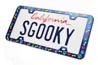 🐾 stainless steel sgooky license plate frames - love your pet design with blue color logo