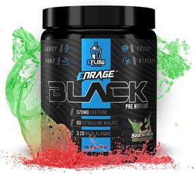 img 4 attached to 🏋️ Elevate Your Workout with eFlow Nutrition Enrage Black: High Stimulant Pre Workout Supplement for Energy, Pumps, and Strength - 3 Flavors - 30 Servings - Sour Watermelon