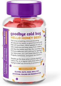 img 2 attached to 🍬 SQUIGGLES Kids Cold Fighting Gummies: Elderberry, Bee Propolis & Echinacea, 100 Count