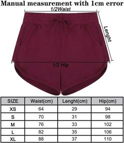 img 3 attached to URATOT 2 Pack Cotton Yoga Short Women: Summer Running & Gym Sports Waistband Shorts with Pockets