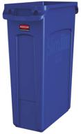 🗑️ rubbermaid commercial slim jim plastic rectangular trash/garbage can - venting channels - janitorial & sanitation supplies logo