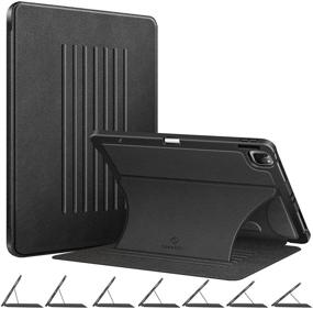 img 4 attached to ✨ Fintie Magnetic Stand Case for iPad Pro 12.9-inch 5th Generation 2021 - 7 Viewing Angles, Shockproof Protective Cover with Pencil Holder, Auto Wake/Sleep - Black