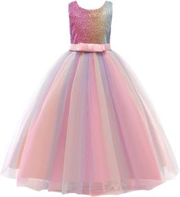 img 4 attached to 👗 Glamulice Princess Sequin Bridesmaid Graduation Girls' Clothing: Dazzling Dresses for Elegant Occasions