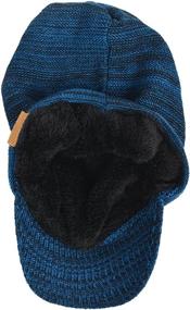 img 1 attached to Vintage Knit Men's Slouch Beanie Cadet Cabbie Skull Cap with Visor - B319: Classic Style with a Modern Twist