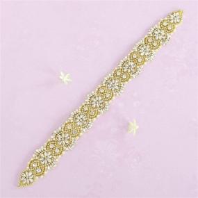 img 3 attached to Pardecor Wedding Sash Rhinestone Applique Women's Accessories for Belts