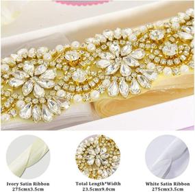 img 2 attached to Pardecor Wedding Sash Rhinestone Applique Women's Accessories for Belts