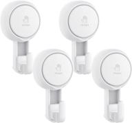 suction cup hooks for shower - elegear heavy duty waterproof shower hooks (4-pack) - ideal for loofah, robe, towel - reusable vacuum suction hooks for bathroom kitchen storage & organization логотип