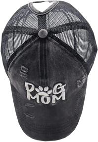 img 1 attached to MANMESH HATT Ponytail Baseball Distressed Outdoor Recreation for Climbing