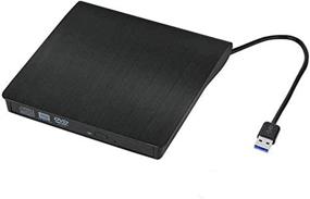 img 2 attached to 📀 Padarsey USB 3.0 External DVD-RW Drive - Slim Black Optical Burner Writer for Mac, Windows & Linux - Laptop, Desktop PC, Notebook - CD/DVD Player, Rewriter