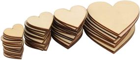 img 4 attached to 🎀 160pcs Blank Wooden Heart Embellishments for Wedding, Valentine's, DIY Crafts, Card Making - Outus Wood Heart Slices