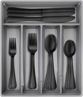 upgrade your table settings with hiware 20-piece black silverware set for 4 - premium stainless steel flatware cutlery set with tray and mirror finish - perfect for home and restaurant use - dishwasher safe logo