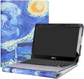 img 4 attached to 🌌 Starry Night: Alapmk Protective Case Cover for 11.6" ASUS VivoBook Flip 12 TP203NA tp203na-uh01t Series Laptop