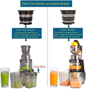 img 2 attached to 🥤 Vitalisci Masticating Juicer: Whole Slow Juicer Extractor for Fruits and Vegetables - BPA Free, Easy to Clean - Cold Press, Anti-Oxidation - 300W, 3.15" Wide Chute, 40 RPMs - Silver