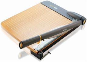 img 4 attached to 🪚 Enhanced Westcott 12-inch TrimAir Wood Guillotine Paper Cutter & Paper Trimmer, 30 Sheet Capacity (15106) with Anti-Microbial Properties