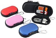 💦 waterproof shockproof usb flash drive case - lensfo universal portable electronics organizer bag/holder - blue logo